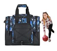 Bolsa de bolos, bolsa de la compra para 1 pelota, bolso multifuncional con interior acolchado, cinturón ajustable, adecuado para zapatos, toalla para hombres y mujeres
