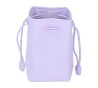 Bolsa de bolsa de cámara - Almacenamiento con tachuelas de piel sintética Ultra Soft PU para mini cámaras sin espejo y sin espejo organizador plegable compacto para viajes (Purple)