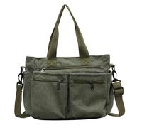 Bolsa de | Bolsa de mano universitaria de gran capacidad con bolsillos, bolsa de mano estructurada, mochila de viaje para cenas, paraguas, fiestas, trabajo, llaves, Green, Refer to