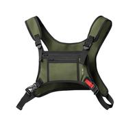 Bolsa de bolsillo frontal en el pecho, chaleco, equipo de transporte, bolsa de cintura, chaleco de calle, bolsas de pecho para exteriores, impermeable, Verde militar