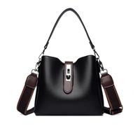 Bolsa de bolsillo genérica para mujer | Leather, 9.1 en x 3.9 x 7.9 in, 530 g | 3 Way Shoulder, Handheld | Vintage Large Capacity Tote With Magnetic Buckle, Negro , Se référer au descriptif