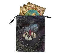 Bolsa de bolsillo para cartas de tarot, resistente con cordón, 13 x 18 cm, bolsillos para cartas de tarot para tarjetas de adivinación de brujas, bolsa de regalo para accesorios de cartas de tarot, 93