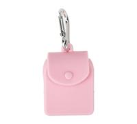 Bolsa de bolso - Pequeña bolsa de silicona con mosquetón para bolso de mano, bolsa de almacenamiento única para colgar llaves, monedas, pajitas de silicona, monedas, rosa, Se référer au descriptif