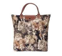 Bolsa de bolso plegable de Tapestry de firmante bolsa de compras reutilizables con diseo de gato (FDAW-CAT)