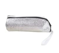 Bolsa de botella aislada de tamaño compacto, enfriador portátil de bebidas con diseño impermeable, forro térmico de papel de aluminio, transportador de bebidas plegable para viajes, camping, 25 x 8,5