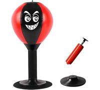 Bolsa de boxeo de escritorio, saco de boxeo con ventosa, pelota de boxeo resistente para alivio de la ira, pelota de entrenamiento de boxeo, alivio del estado de ánimo para pared, azulejos, mesa (rojo