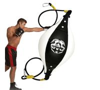 Bolsa de boxeo de velocidad: bola de entrenamiento reflejo, bolsa de boxeo independiente, objetivo de golpe rápido | Base de primavera duradera con altura ajustable para el trabajo de agilidad coordin