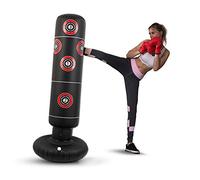 Bolsa de Boxeo para Adulto, Hinchable, 160 cm, Bolsa de Boxeo para Adultos, Punching Ball para Adultos en pie Pesado, Equipo de Fitness para Muay Thai Kickboxing Artes Marciales MMA (Digital)