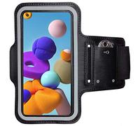 Bolsa de Brazo CoverKingz para Samsung Galaxy A21s Pulsera Deportiva con Bolsillo para Las Llaves, Pulsera para Correr, Pulsera para el teléfono móvil, Negra