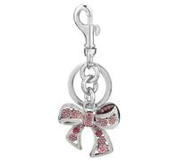 Bolsa de brillante encanto de llavero de reverencia para el para bolso de bolso de llave (plata)