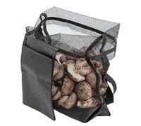 Bolsa de búsqueda de hongos, ventilada con correa ajustable, bolsa de recogida de hongos, bolsa de forraje, para frutas, rocas, bayas minerales, flores silvestres, playa, jardín, parque, Black, Refer