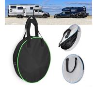 Bolsa de cable de carga para vehículos eléctricos con tela Oxford 1680D para caravana, caravana, caravana y uso doméstico (37 x 10 cm, negro)