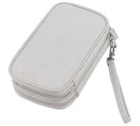 Bolsa de Cable Portátil de Nailon para Accesorios Digitales y Viajes | Organizador para Power Bank y Línea de Datos, Guarda Discos Duros Dobles, Compacto y Resistente