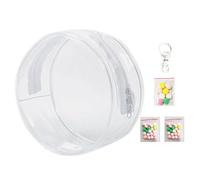 Bolsa de cadena transparente para exhibición de figuras, bolsa de cadena redonda para muñeca de exhibición de marionetas, bolsa transparente con llavero para muñeca, figura, estatua, juguetes,