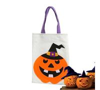Bolsa de calabaza de Halloween, bolsas para dulces o golosinas, Bolsas de mano portátiles de arpillera para golosinas, Bolsa de comestibles ligera, bolsas de reutilizables para dulces o f, d