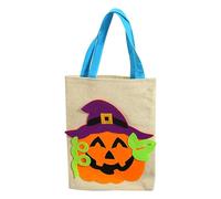 Bolsa de calabaza de Halloween, bolsas para dulces o golosinas - Cubo portátil de golosinas de arpillera de Halloween,Bolsa de comestibles ligera, bolsas de dulces reutilizables para dulces o fria, c