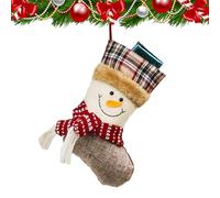 Bolsa de calcetín navideño,Bolsa de regalo de calcetín navideño | Colgantes para árboles de Navidad | Decoración de invierno, bolsa de regalos para dulces, pendientes, anillos, collares