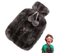 Bolsa de calor de goma a prueba de fugas para botellas de calor con funda de piel sintética, resistente al agua caliente para hombres, mujeres y niños