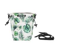 Bolsa de Cámara Tipo Saco con Cordón, Gran Capacidad, Impermeable, Estilo Hojas Verdes, Multifuncional y Portátil - Acceso Rápido, Correa Ajustable, Ideal para Fotografía al Aire (hojas verdes)