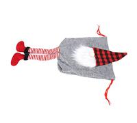 Bolsa de caramelos de Navidad sin rostro, bolsa de Papá Noel con cordón y piernas largas para niños, suministros de fiesta de Navidad (gris)