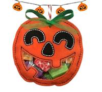 Bolsa de caramelos fantasma de Halloween, bolsa de caramelos de Halloween, bolsas de caramelos de fieltro, bolsas de caramelos terroríficas fantasmas multifuncionales con ventana transparente para