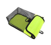 Bolsa de carrete de buceo, boyas marcadoras, bolsa de malla con clip de malla debajo del agua, bolsas de almacenamiento para equipos de buceo, amarillo fluorescente