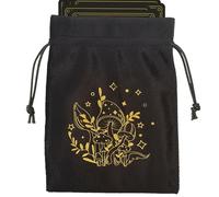 Bolsa de cartas de Tarot, Bolsas de Tarot con cordón - Bolsa de almacenamiento con cordón de terciopelo | Bolsa de tarot y dados, portatarjetas de tarot, accesorios multifuncionales de tarot par