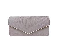 Bolsa de cena europea y americana con purpurina para mujer, retro, plisada, a mano, para vestido de noche, con cadena, bolsa de vestir, bolsa de hombro para la escuela, a, Talla única