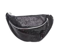 Bolsa De Cintura Brillante Riñonera con Lentejuelas de PU a la Moda, riñonera Informal Elegante con Cremallera for Viajar, riñonera for Deportes al Aire Libre para Viajes(Black)