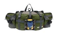 Bolsa de Cintura con Paquete de riñones, Paquete de Cintura con Dos Soportes de Botella de Agua, Ruta de excursión, Mochila Lumbar para Correr paseando Perros Caminando Ciclismo con Soporte de botell