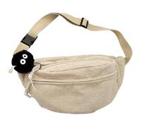 Bolsa De Cintura De Pana De 1 Pieza, Bolsa Retro Cruzada, Bolsa De Cintura De Gran Capacidad, Adecuada Para Viajar, Comprar Y Viajar.