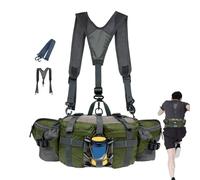Bolsa de Cintura de Senderismo Impermeable: cinturón Externo, Portador de Botellas | Paquete de Carrera Ajustable con Soporte de para Trekking, Carrera, Ejercicio de senderos, Utilizado como
