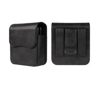 Bolsa de Cintura Hombre para Móvil Compatible con Samsung Galaxy Z Flip 7/6/5/4/3/2/5G, Cuero Funda de Cinturon Celular Pequeño Riñonera Bolsillo de Cintura Clip Smartphone Pouch con Portatarjetas