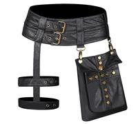 Bolsa de cintura medieval vintage - Gallina de bolsa de cinturón de cuero, accesorios medievales de disfraces steampunk | Correa ajustable del soporte del teléfono móvil, bolsa de cintura utilitair