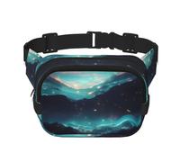 Bolsa de cintura multifuncional con estampado de estrellas de ciencia ficción, bolsa de mensajero unisex de moda, bolsa de almacenamiento de deportes de viaje