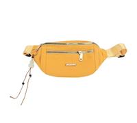 Bolsa de Cintura, múltiples Capas PU Sports Bag Sports Sling Smooth Smooth Capacidad Gran Capacidad Packle de Cintura Ajustable para Deportes, Viajes, Estado físico, Caminata, (Amarillo)