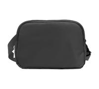 Bolsa de cintura, nailon, bolsa de cinturón, resistente al agua y ligera, 8,27 x 1,77 pulgadas, diseño informal, multifunción, para correr, para viajar, ejercicio, Everyday Use, Negro , Se référer au
