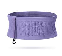 Bolsa de cintura oculta transpirable de punto delgado paquete de cintura delgada gancho colgante paquete ligero equitación fitness, S morado
