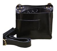 Bolsa de Cintura para Peluquería Bolsa de cuero multifunción for tijeras pelo, cortapelos eléctricos, peine, hervidor, soporte for peluquería, bolsa salón, riñonera(Black)