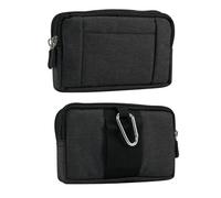 Bolsa de Cinturón para Teléfono Móvil Hombre, Horizontal Pequeño Smartphone Bolsa con Cinturón Loop, Universal Mosquetón Teléfono Celular Funda de Transporte Telefono Tarjetero Monedero Riñonera