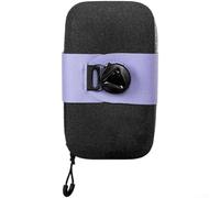 Bolsa de cola de bicicleta de 0,5 L con peso de 80 g y dimensiones delgadas optimizadas para ciclistas orientados al rendimiento que buscan eficiencia (morado)
