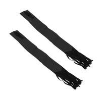 Bolsa de Cola de Caballo de 2 Piezas, Bolsa de Cola elástica Transpirable, Suministros de Aseo para Caballos con Flecos (Negra)