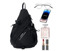 Bolsa De Colapso - Paquete Casual De Estudiantes, Bolsa De Transporte De Días | Bolsa De Viaje Compacta, Paquete De Hombro Deportivo, Mochila De Gran Capacidad, Estilo De Pecho, Negro , Se référer au