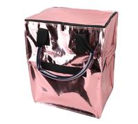 Bolsa de Comestibles con Ruedas Carrito de Compras Impermeable de Gran Capacidad para Compras Al Aire Libre y Uso Diario (Oro Rosa)