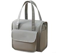 Bolsa de comida aislada de poliuretano con aislamiento de papel de aluminio grueso, apertura amplia con doble cremallera, múltiples bolsillos para utensilios, aperitivos y bebidas, asas de nailon