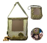Bolsa de comida para hongos, bolsa de forrajeo, bolsa de cosecha, bolsa de recolección de frutas, bolsa de caza de hongos, bolsa de recolección ajustable para acampar, viajes, senderismo, marrón (B)