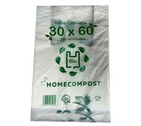 Bolsa de Compras 200 Unidades Biodegradable Blanco 30 x 60 cm