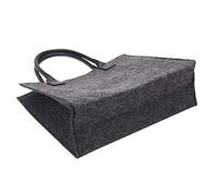 Bolsa de Compras de Fieltro, Diseño de Estilo Vintage, Encantadora, Capacidad Adecuada, Conveniente para Almacenar y Transportar, Tacto Suave, Ropa a Juego de Colores Sólidos, (Gris oscuro)