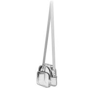 Bolsa de compras de PVC transparente, bolsa de PVC transparente, bolsa de gran capacidad, cartera transparente, bolsillos transparentes para mujer, gran capacidad, multifuncional, para no usar, plata,