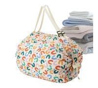 Bolsa de compras plegable, bolsas de compras reutilizables, multiusos, resistente, lavable, organizador portátil para agricultores, trabajo, camping, lavandería, supermercado, vacaciones, Letra, Refer